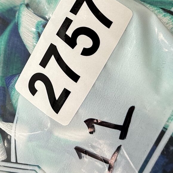 DANA BUCHMAN Top Small Collared V-Neck Sleeveless Green‎ Blue Relaxed Fit - Picture 10 of 10